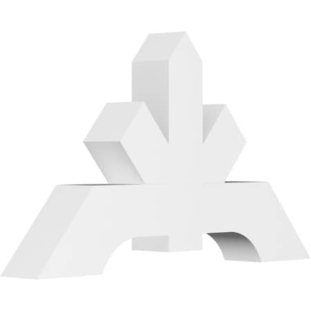 Ekena Millwork Vanguard Architectural Grade PVC Gable Bracket, 48"W x 28"H x 6"D x 6"F, 14/12 Pitch GBP048X28X0606VAN00